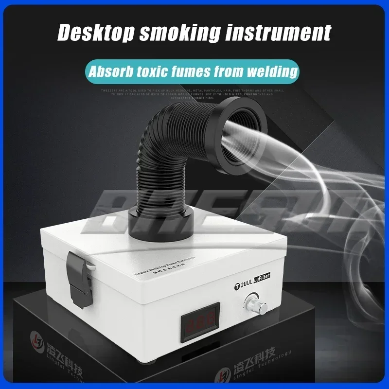 2UUL Fume Extractor Desktop Soldering Smoke Purifier Dust Purification Instrument for Electronics Repair Welding Absorbing Smoke