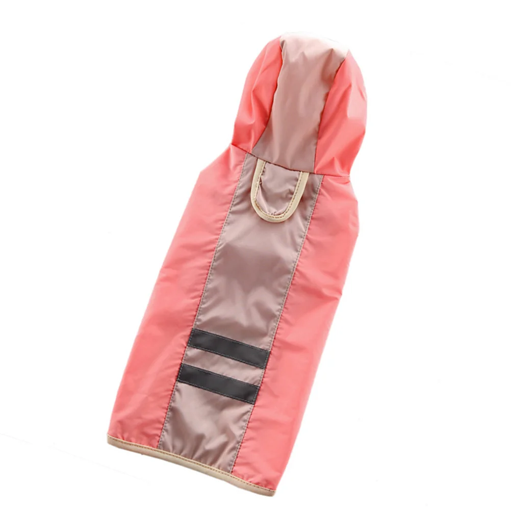 معطف واق من المطر عاكس للكلاب الأليفة مقاوم للماء مع قلنسوة للكلاب الصغيرة والمتوسطة والكبيرة معدات السفر الخارجية باللون الوردي Xl #3