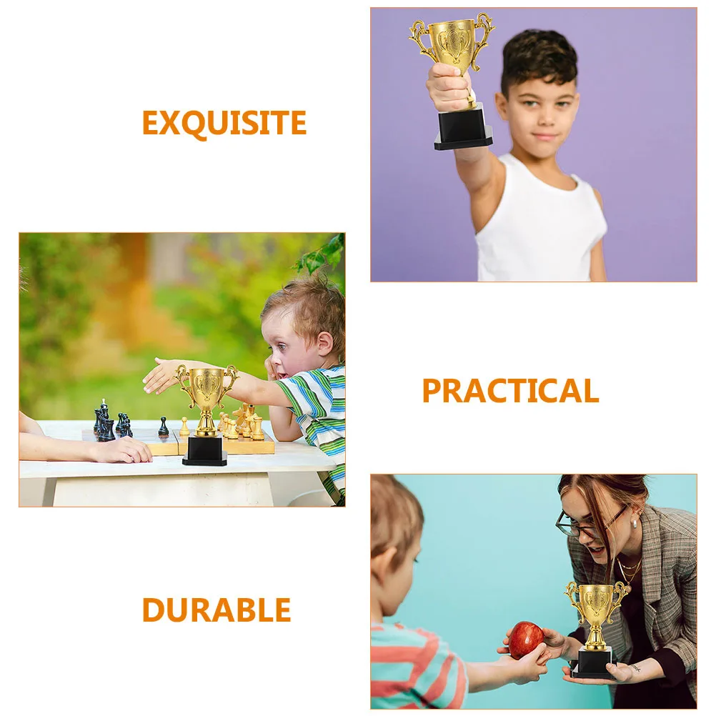 

2pcs Plastic Trophy naments Award Kids Tiny Trophies Lightweight Lifelike Children Trophy Delicate Party Gift Small Exquisite