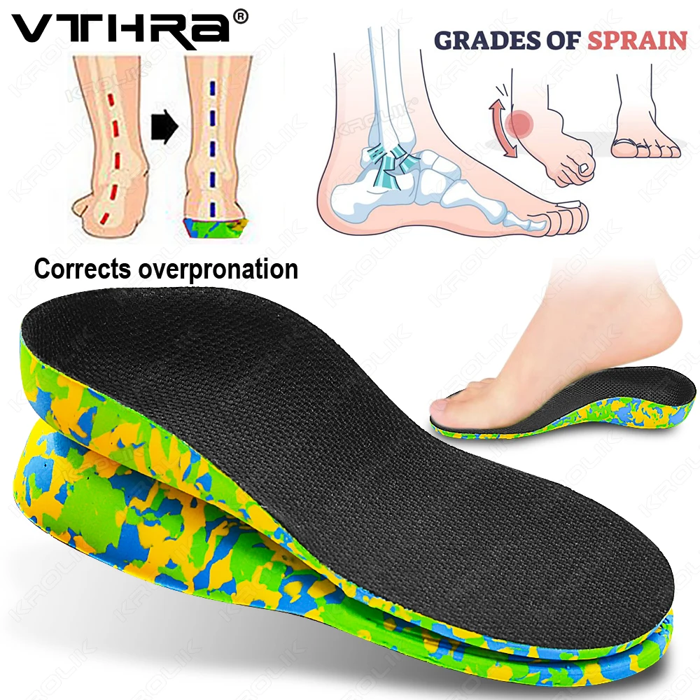 Best EVA Orthopedic Insoles For Kid Adult Shoe Pad Orthotic Flatfoot 3.5cm Hard Arch Support Heel Fixed Sports Cushion