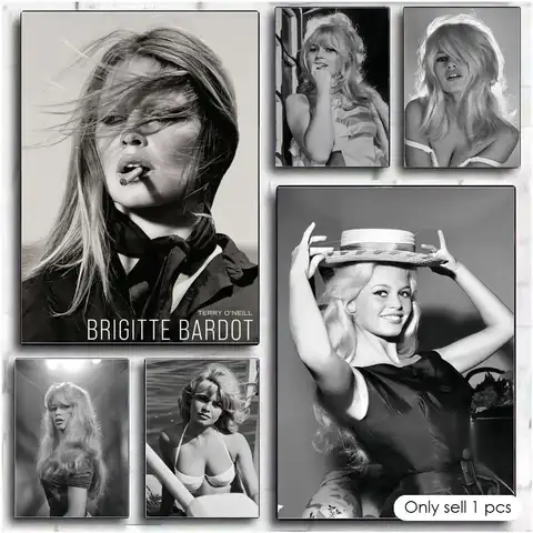 B-Brigitte B_Bardot Painting Calligraphy HD Canvas Wall Art | Waterproof Fade-Resistant | Minimalist Unframed Wall Decor