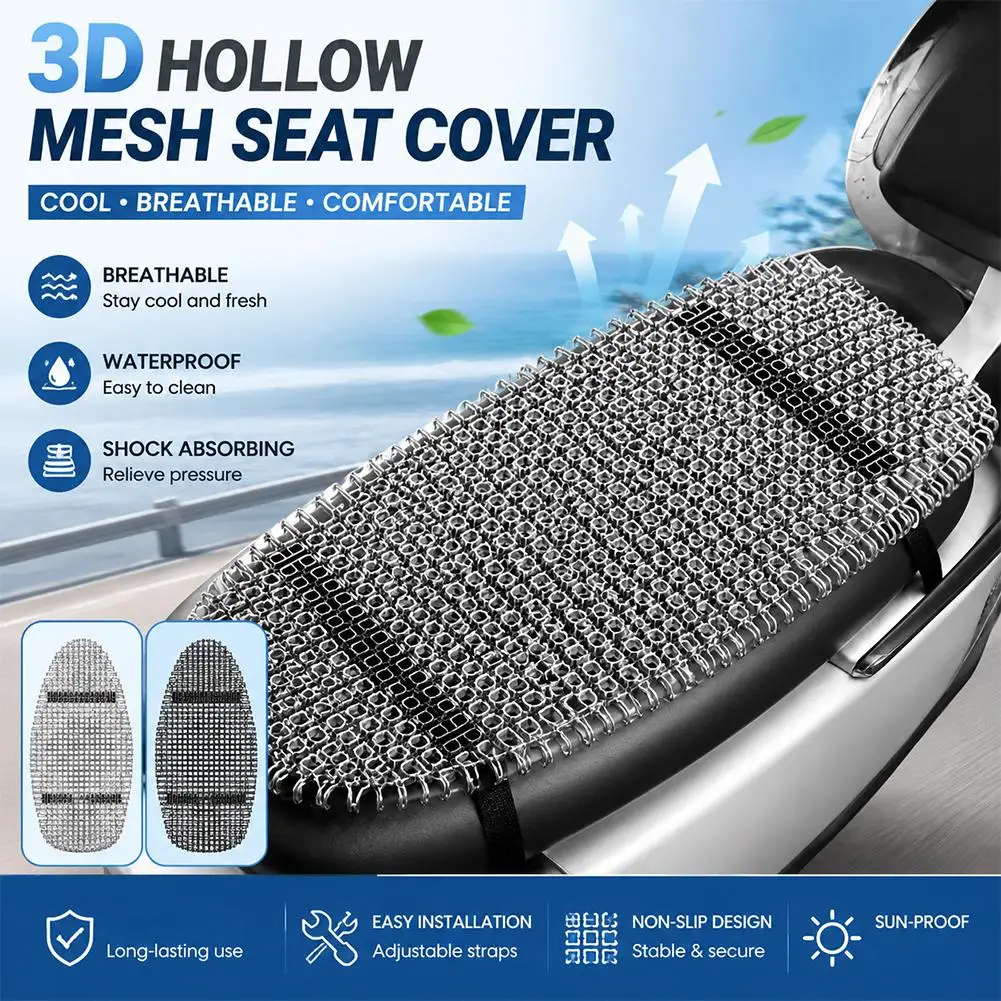 Electric Scooter Seat Cover Sun Proof Waterproof Breathable Universal Anti Slip Seat Protector for Electric Motorcycle Moped view 3