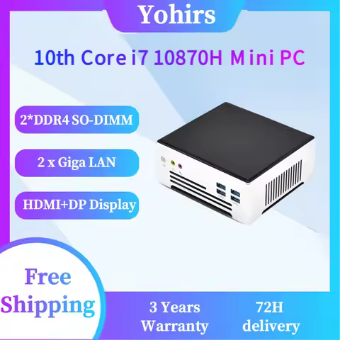 11th Gen i7 1165G7 Mini PC i9 10880H 2*DDR4 2*M.2 SSD 2*LAN 6USB3.0 Diy Desktop Computer Intel Nuc Windows 11 Pro 4K TV Box PC