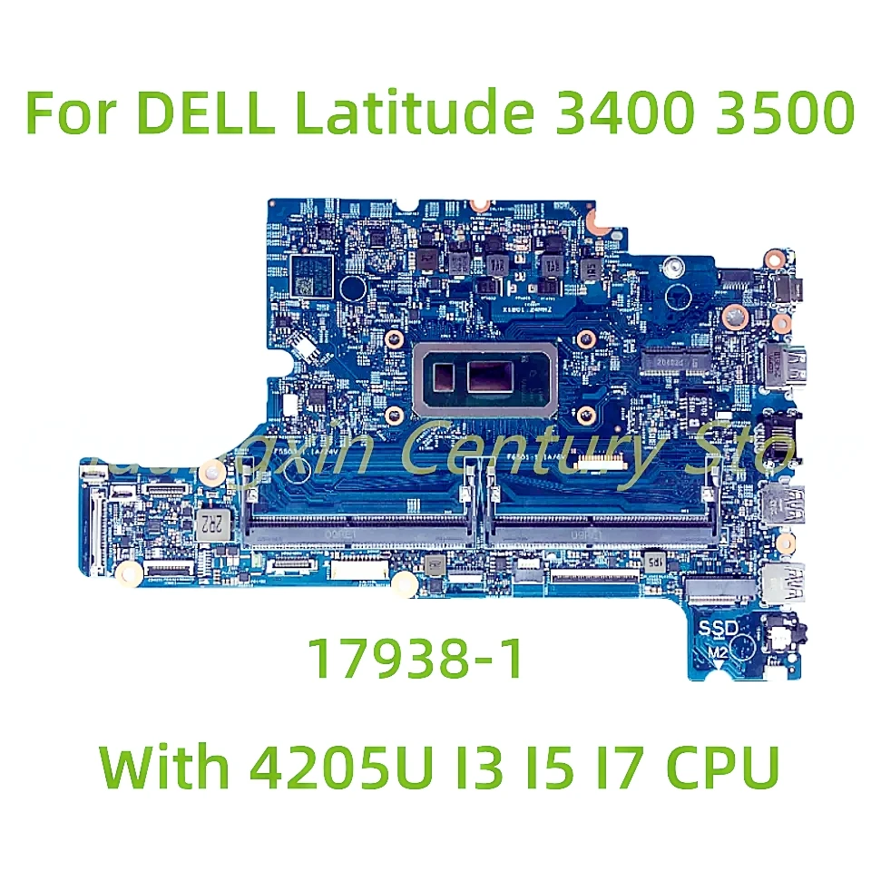 17938-1 motherboard Suitable for Dell Latitude 3400 3500 Laptop with 4205U I3 I5 I7-8TH CPU 100% Tested Fully Work