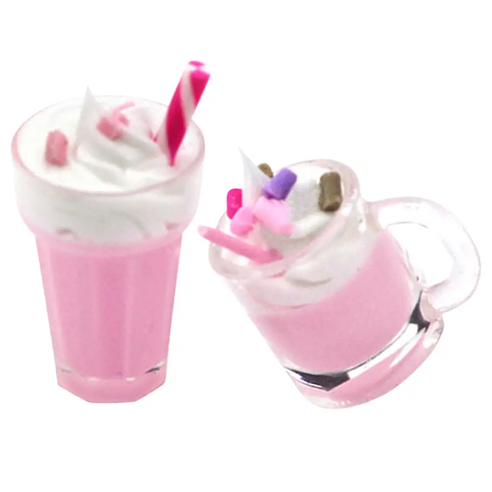 

2Pcs Realistic Resin Mini Ice Cream Decor for Dollhouse Kitchen Scene Decoration Vivid Color Fade-Resistant Mini House