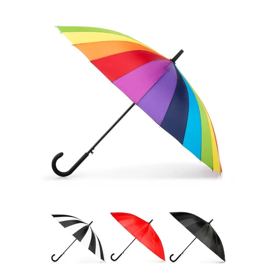 

Зонт Eco AutoOpen 24 Rib Stick с классической изогнутой ручкой J-образной формы и водоотталкивающим покрытием