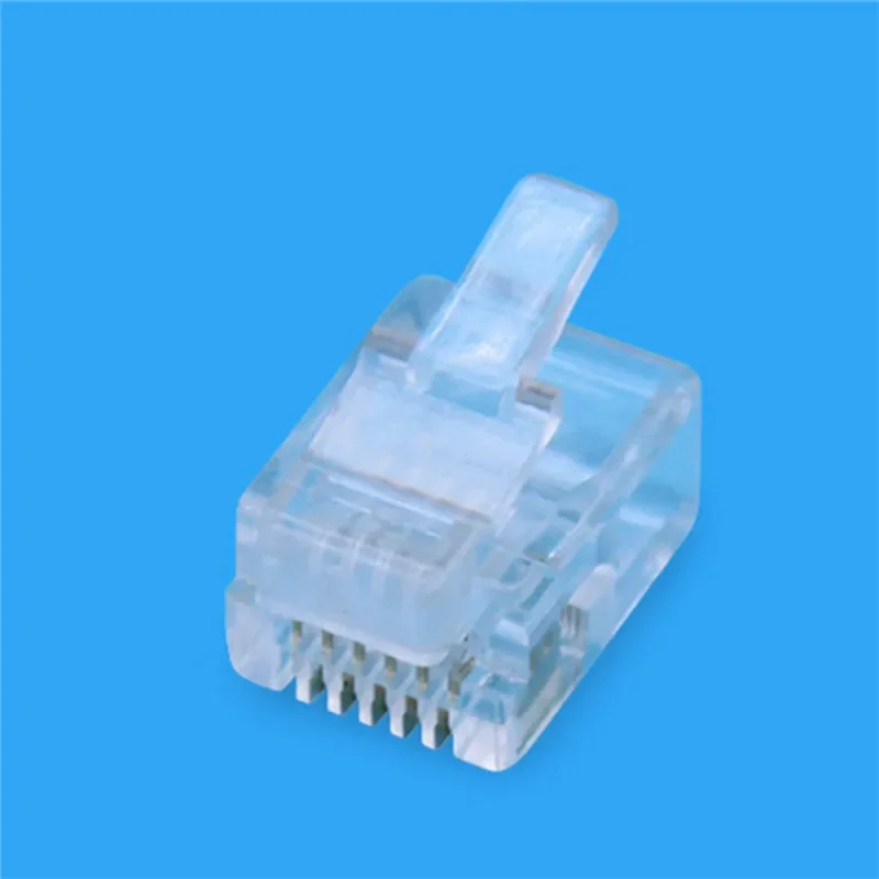 RJ12 Connector RJ 12 Telephone Connectors 6P6C Modular Head Networking Cable Plug Gold Plated Crimp Network Crystal Plugs