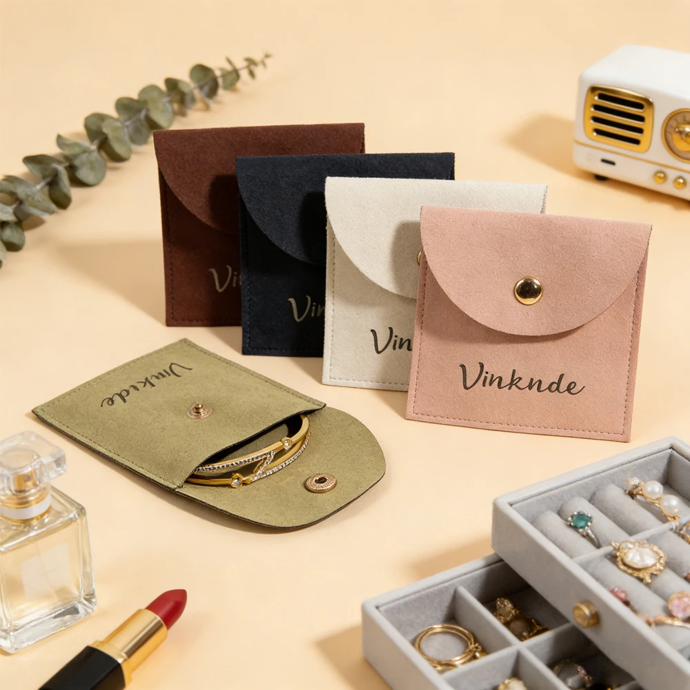 

Custom Logo 100 Pack Velvet Microfiber Jewelry Bag Earrings Ring Necklace Storage Display Bag Gift Wedding Favor Packaging Pouch