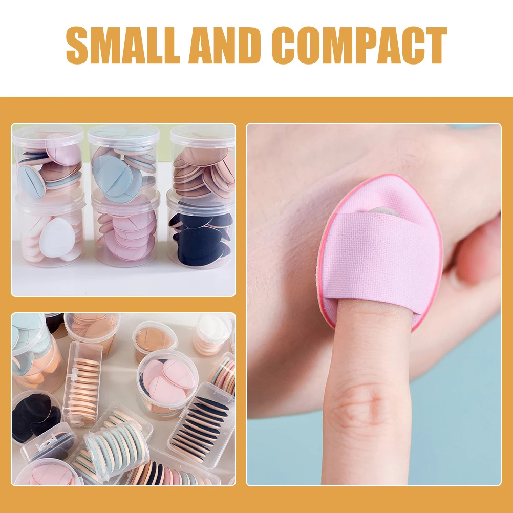 

12pcs Mini Powder Puff Triangular Hydrophilic Finger Loose Powder Makeup Tools Cosmetics Accessories