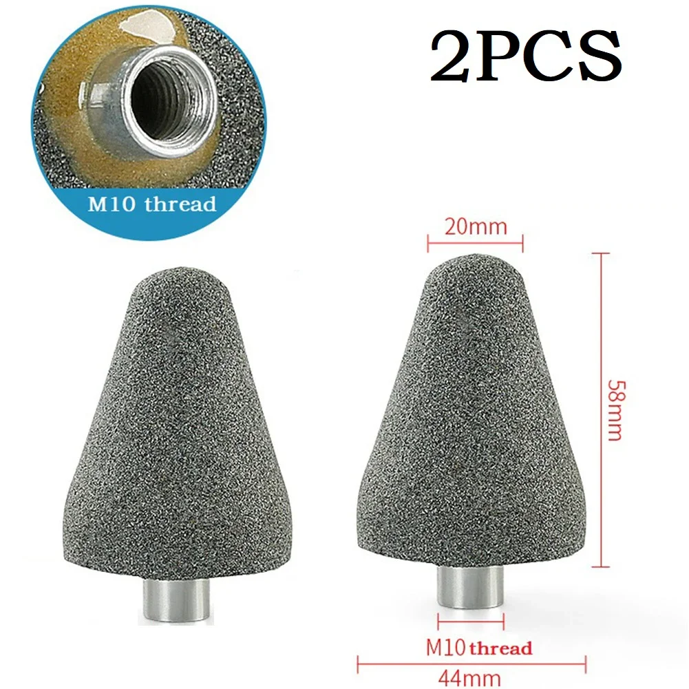 2pcs M10 Thread Angle Grinder Grinding Wheel Cylindrical/conical Grinding Head Grit 70 For 100 Type Angle Grinder Power Tools