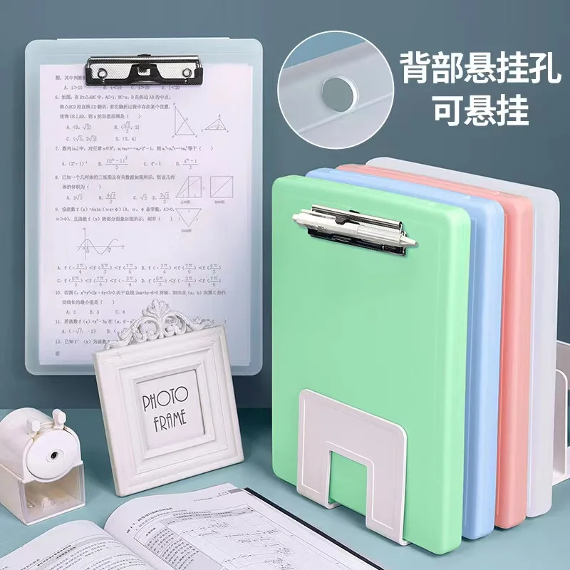 4Style 1Pc/bag Multi-Purpose Board Clip Multi-Purpose A4 Folder Student Writing Pad Paper File Organizer Portable Data Holder