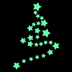 Glow in the Dark Star Sticker Kids Room Wall Ceiling Christmas Decoration Shop Window Xmas Deco Fridge Door Car Body Vinyl Decal