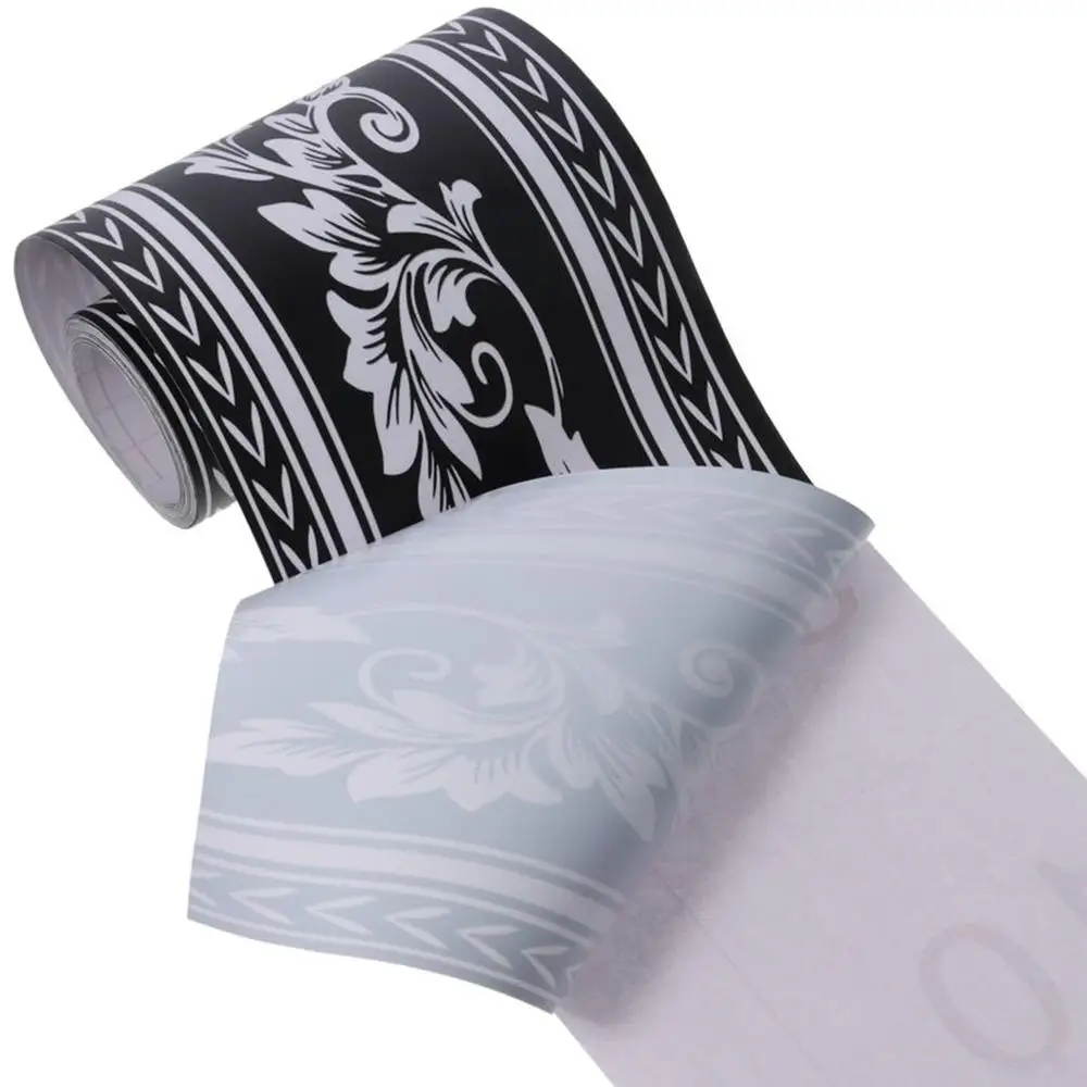 ورق حائط بحواف عصي وقشر زهور ، غطاء حائط من كلوريد البولي فينيل ، تصميم عتيق لغرفة النوم ، المطبخ ، ديكور ملصق البلاط ، 5 أمتار