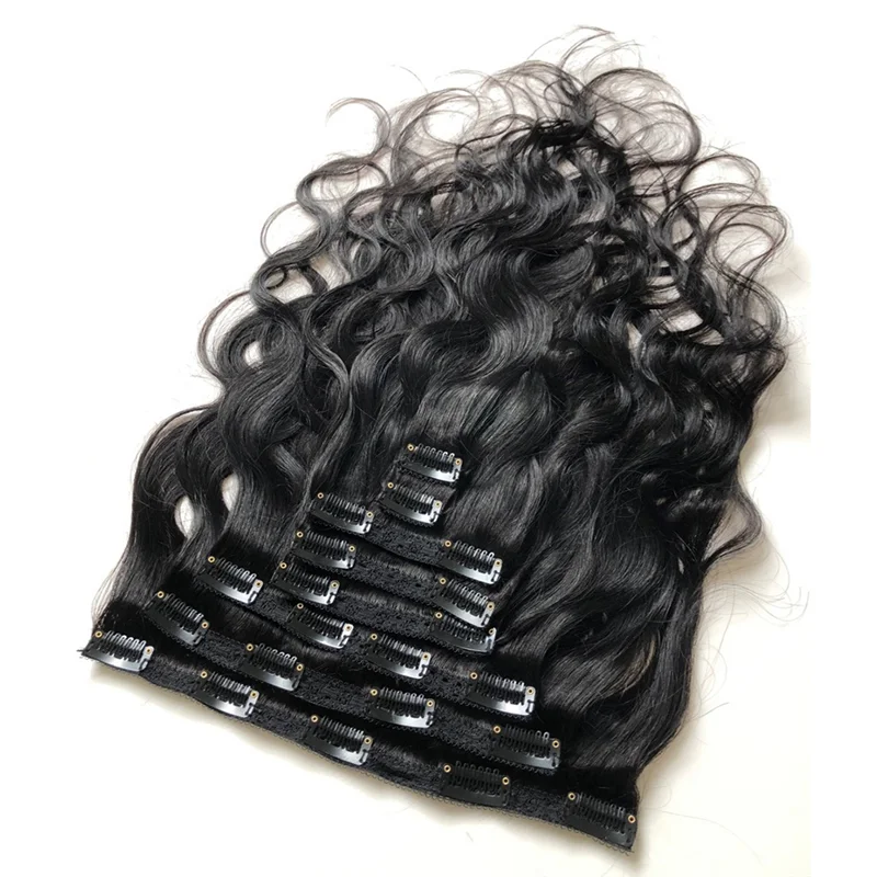 

Water Wave Clips In Hair Extensions Hair Natural Color Hair Wig Clip