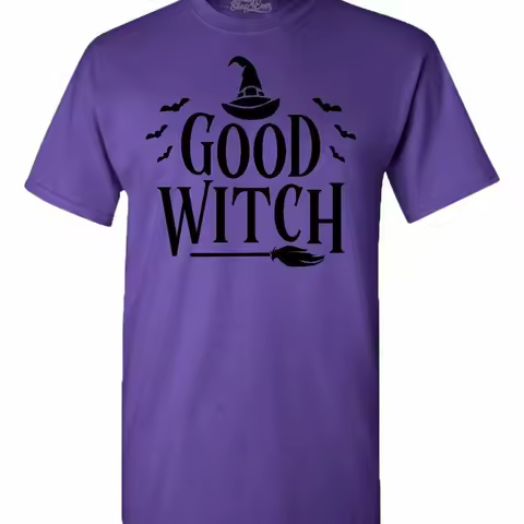 Good Witch Blk T-shirt Funny Matching Best Friends Halloween Shirts