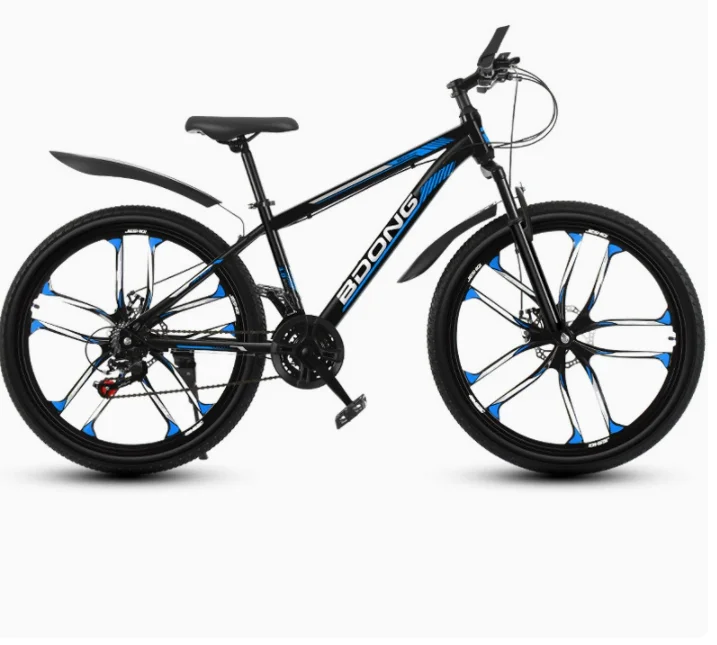 24/26 Inch 21 Speed Mountain Bike Integrated One-piece Wheel Disc Brake Off Road Bicycle For Adults Students Daily Cycling