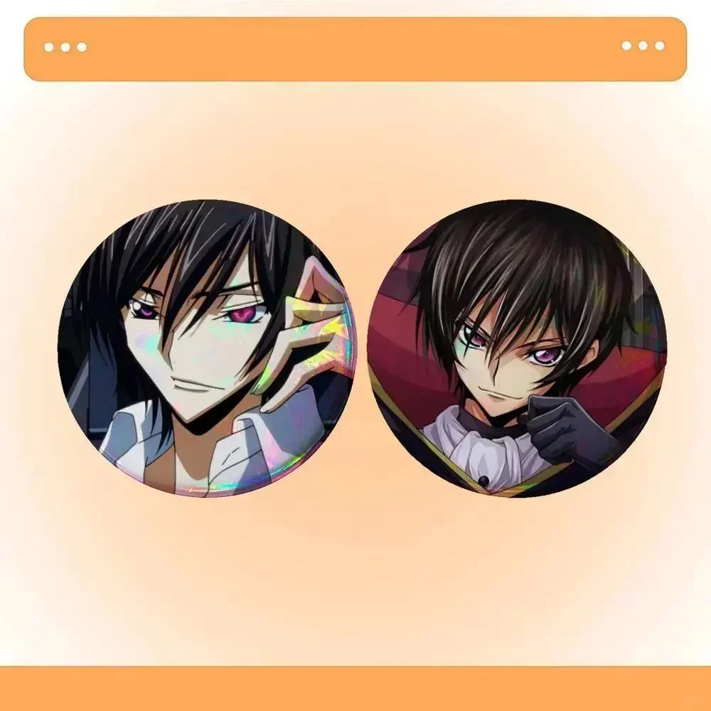 Anime Code Geass Lelouch Lamperouge   Friends Gifts Badges Button Round Creative Pin Brooch Badge Bag Decor Accessories