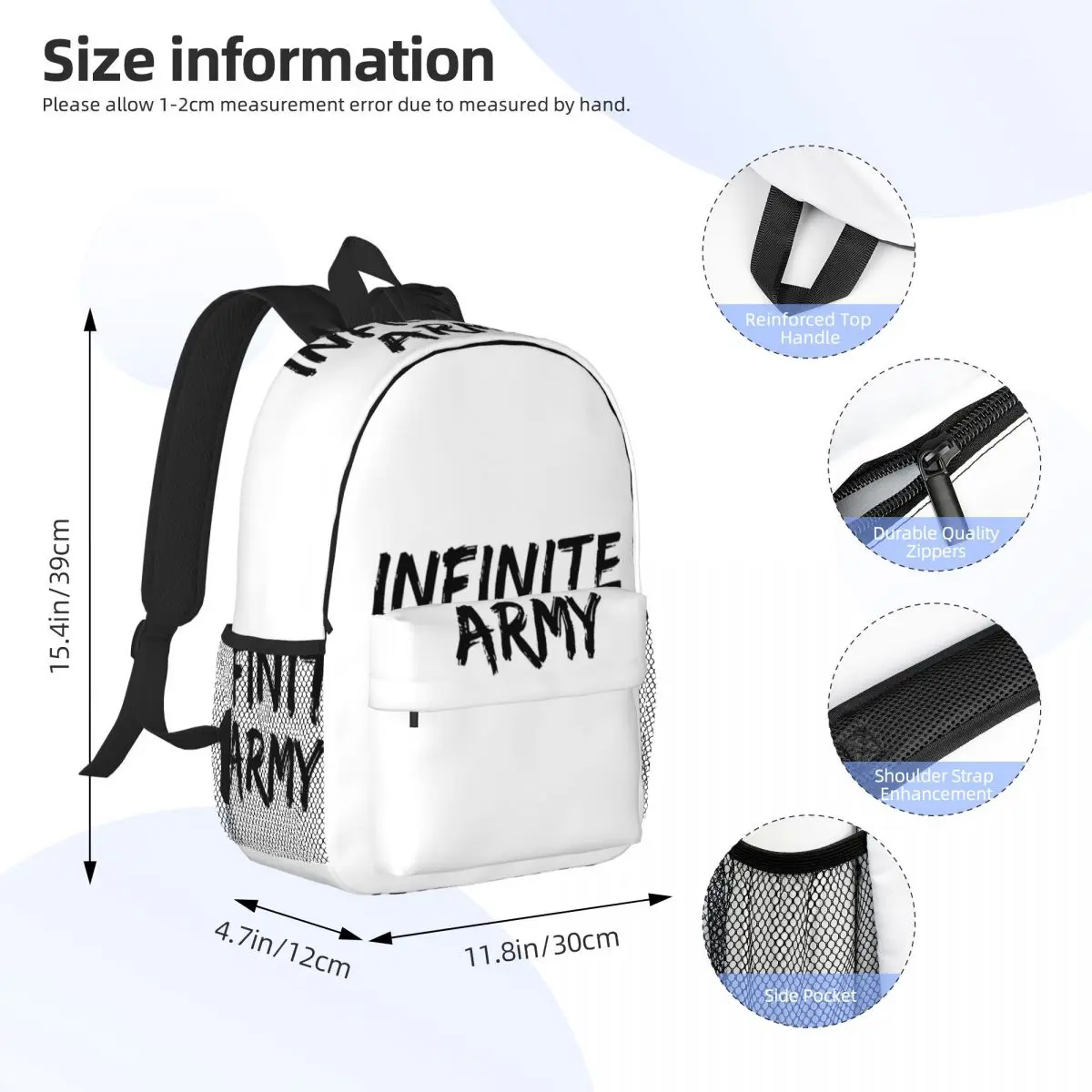 Caylus Merch Infinite Army Backpack Student BookBag Children School Bag Computer Shoulder Bags for Men Women
