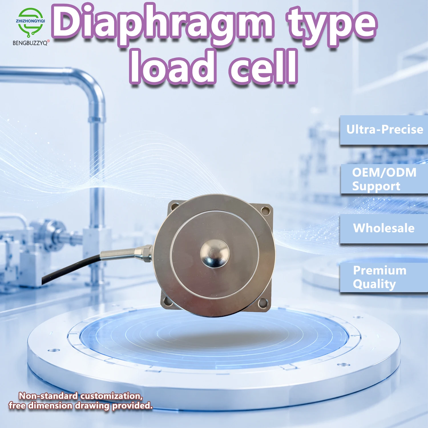 88mm Spoke Type Load Cell 1T-8T Compression Pressure Sensor IP66 Waterproof Weighing Transducer for Hopper Scale