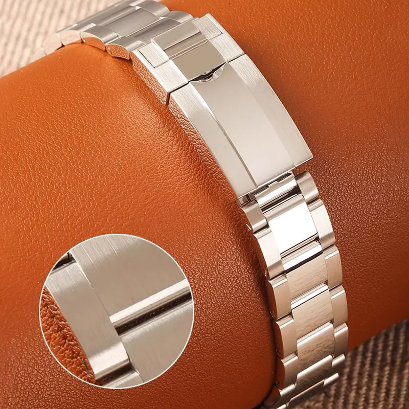 20mm Watchband For Rolex SUB DAYTONA NH35/36 Glide Lock Clasp Strap Solid Stainless Steel Bracelet Accessories Traditional Watch