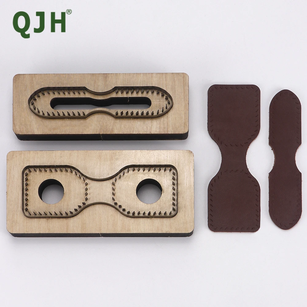 Keychain Pendant Zipper Decoration Leather Cutting Template Wooden Die-Cutting Pattern Leather Cutting Mold DIY Leather Craft