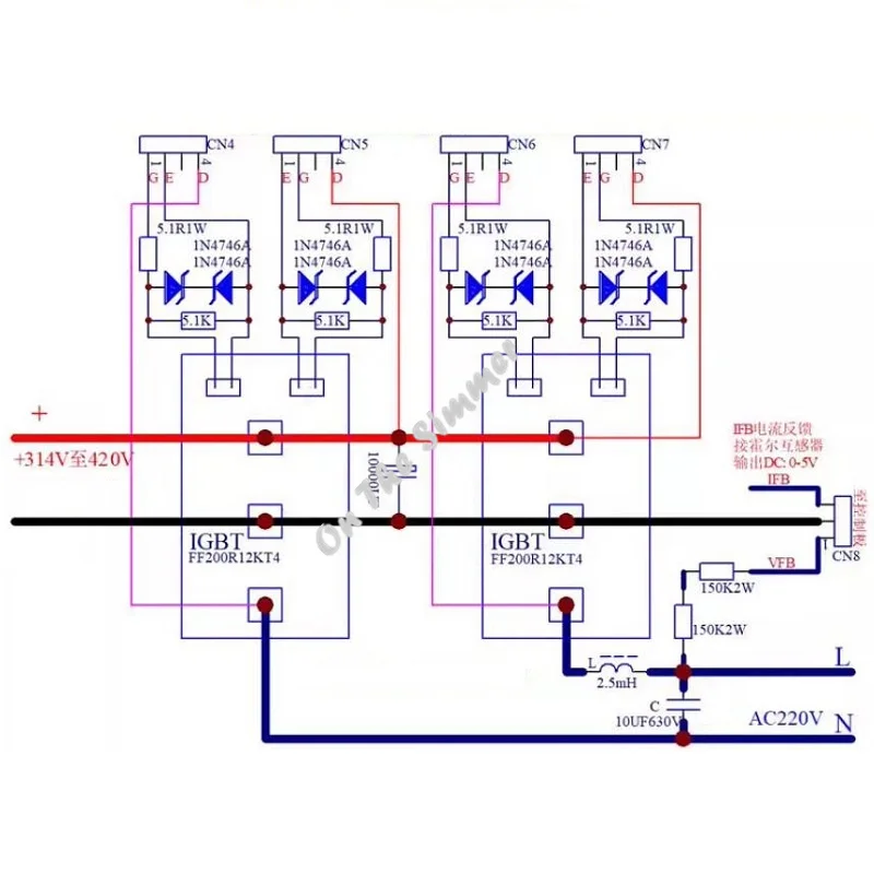 IGBT module Pure sine wave high power control driver board