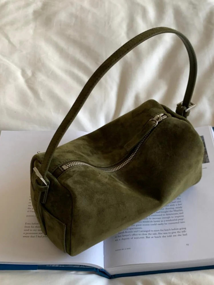 

Новая корейская замшевая сумка-тоут для города, осень 2025, с мягкой ручкой, повседневная, на одно плечо, через плечо