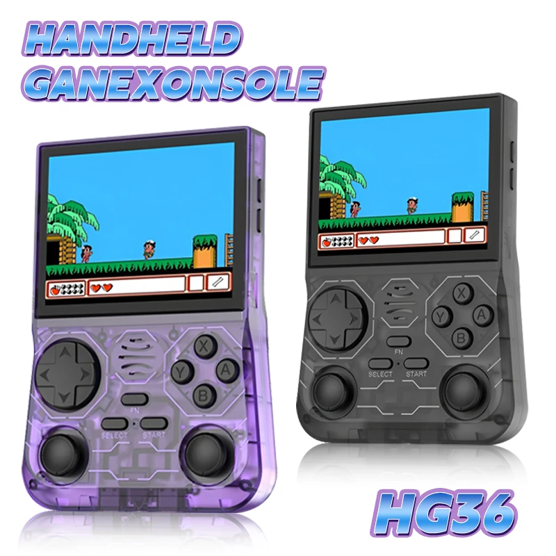 

Portable Retro Game Consoles HG36 Open Source Video Player 20000+ Classic Games 3.5inch HD Screen Handheld Game Console kid gift