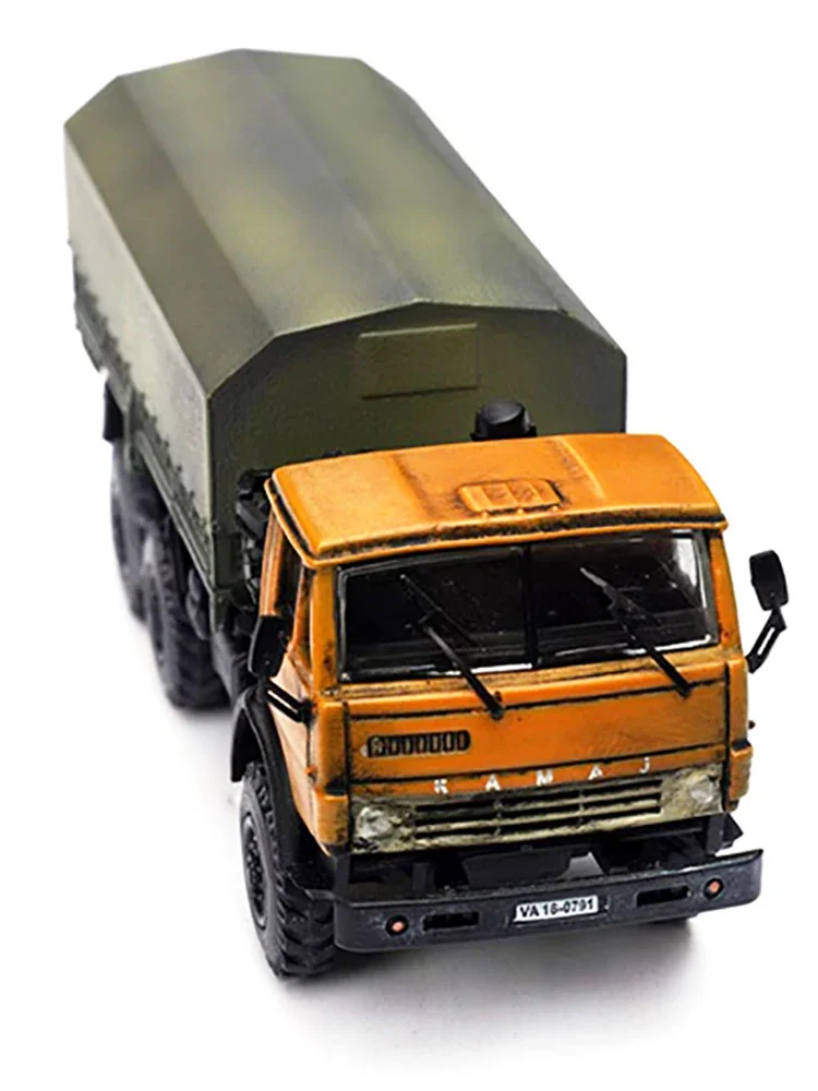 Classic Transport Vehicle ABS Simulation Model Toy for 1/72 Scale Russian Kamaz 43101 Truck Model Engineering Vehicle Painting