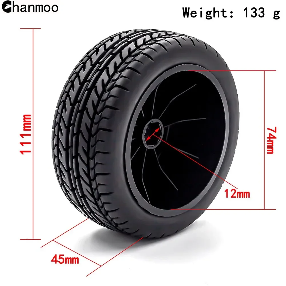 Chanmoo 1:10 Short Course Truck Wheel Tires Tyre With 12mm Hex for RC Car Traxxas Slash Arrma Senton HuanQi 727 Vkar 10SC Hpi