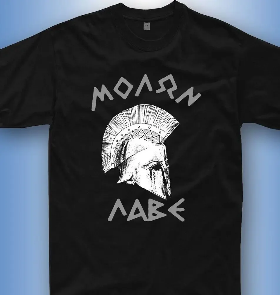 

Футболка Sparta Greece Spartan Warrior Gym Molon Labe, 100% хлопок, с круглым вырезом, летняя повседневная мужская футболка с короткими рукавами, размер S-3XL