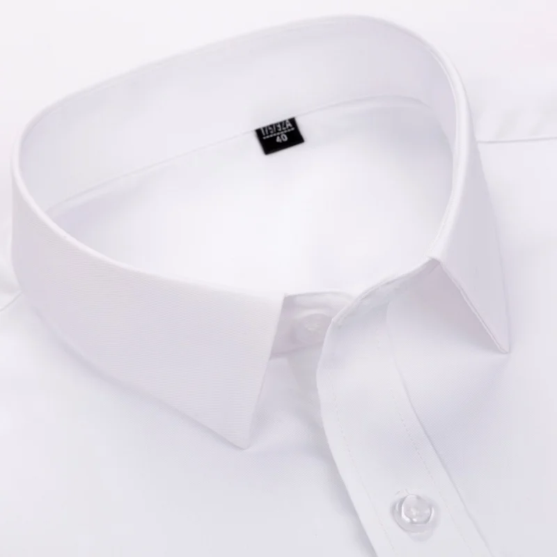 8XL Bamboo Fiber Formal Office White Shirt Man Long Sleeve Solid Color Classic Plaid Striped Work Man Shirts Long Sleeve Casual