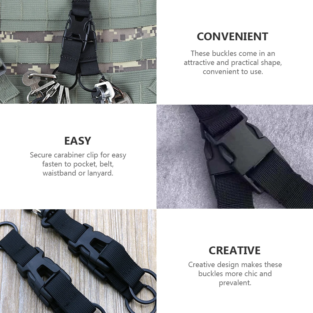 

2 pcs Carabiner Detachable Buckles Nylon Webbing Plastic Belt Clasp Outdoor Camping Camping Equipment Buckles Backpack Hanging