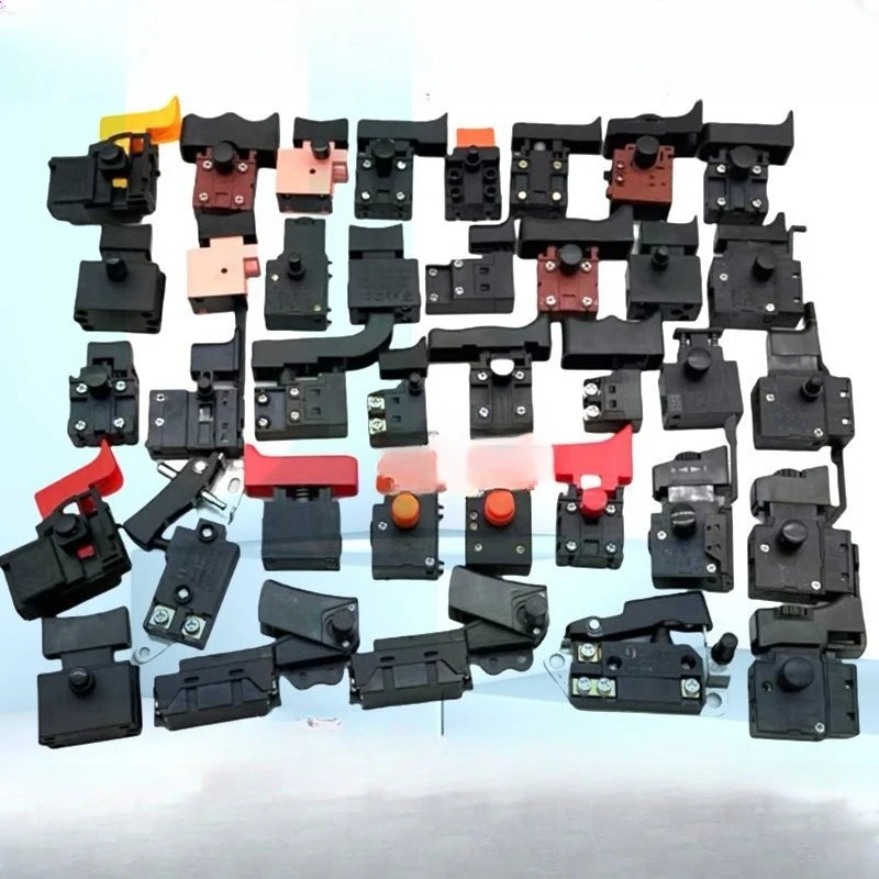 Power tool hand drill switch drill impact drill, continuously variable speed collection pass