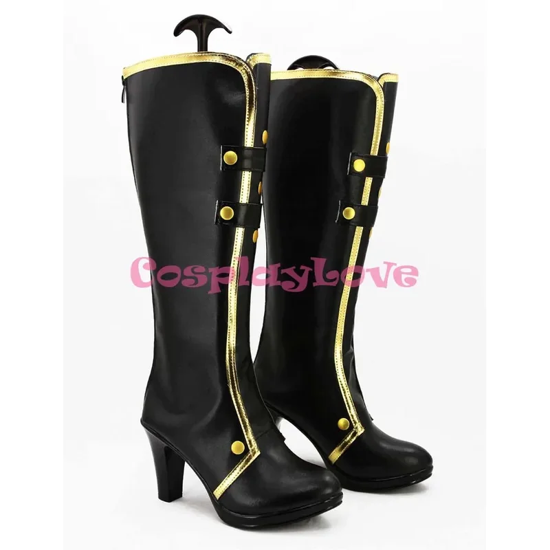 

qq98Новейшие длинные сапоги для косплея из японского аниме God Eater 2, сделанные на заказ, длинные сапоги для косплея на Рождество, Хэллоуин, Love