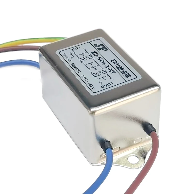 XD-ND4-3 /-Filtre 3A 250V Uniphase AC EMI de fil conducteur de NY