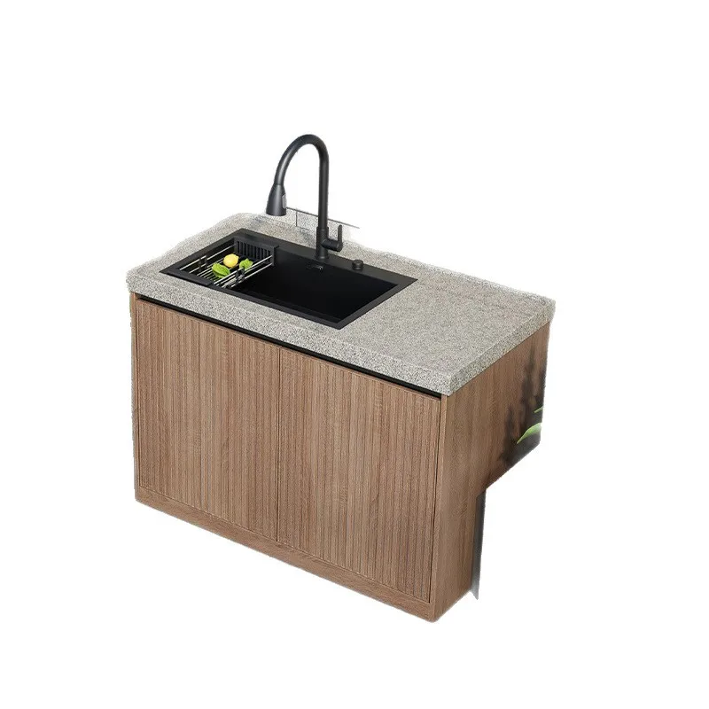Outdoor wash basin Outdoor console Villa courtyard Stone sink Balcony Household marble kitchen Vegetable sink