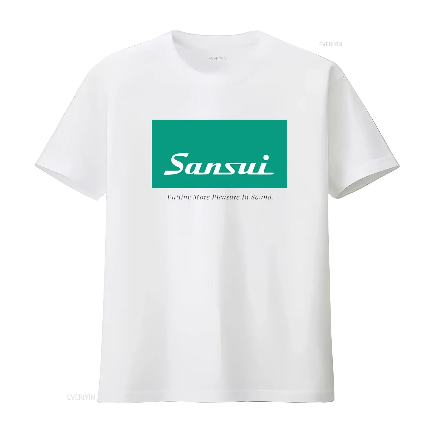 Sansui Retro Logo Audio Stereo Hi fi Receiver Japanese T shirt for Men and Women vintage Washed designer clothes homme Unisex