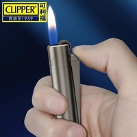Clipper Lighter Grinding Wheel Open Flame Spade A Inflatable Lighter Butane Gas Metal Lighters Clipper Lighter Collection Gifts