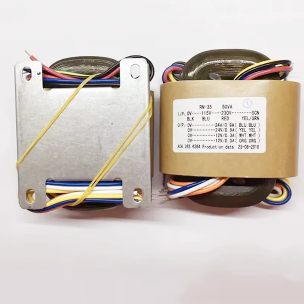 

50W 50VA R-type Primary Input 0-115-230V-SCN or 0-220V-SCN Secondary Output 25V 18V-9V 24V-12V R-core Transformer Audiophile 1PC