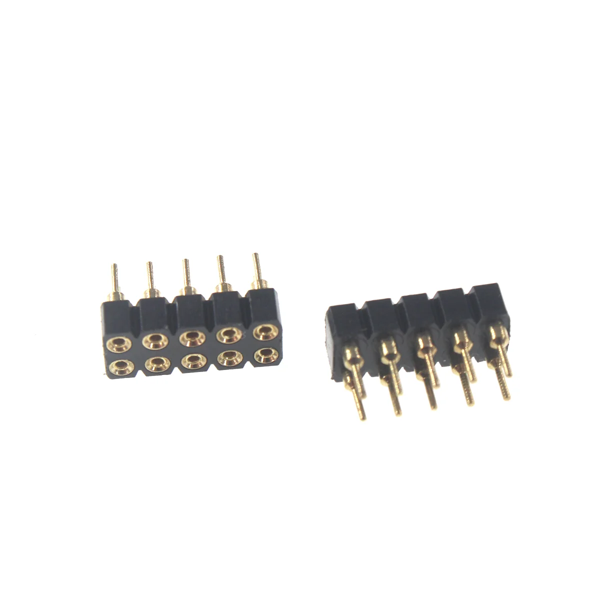5/10pcs/lot 1*2/3/4/5/6/7/8P 2*2/3/4/5/6/7/8P Female Header 2.54 Round Female Pin Header Connector Hole Single Inline Row Needle