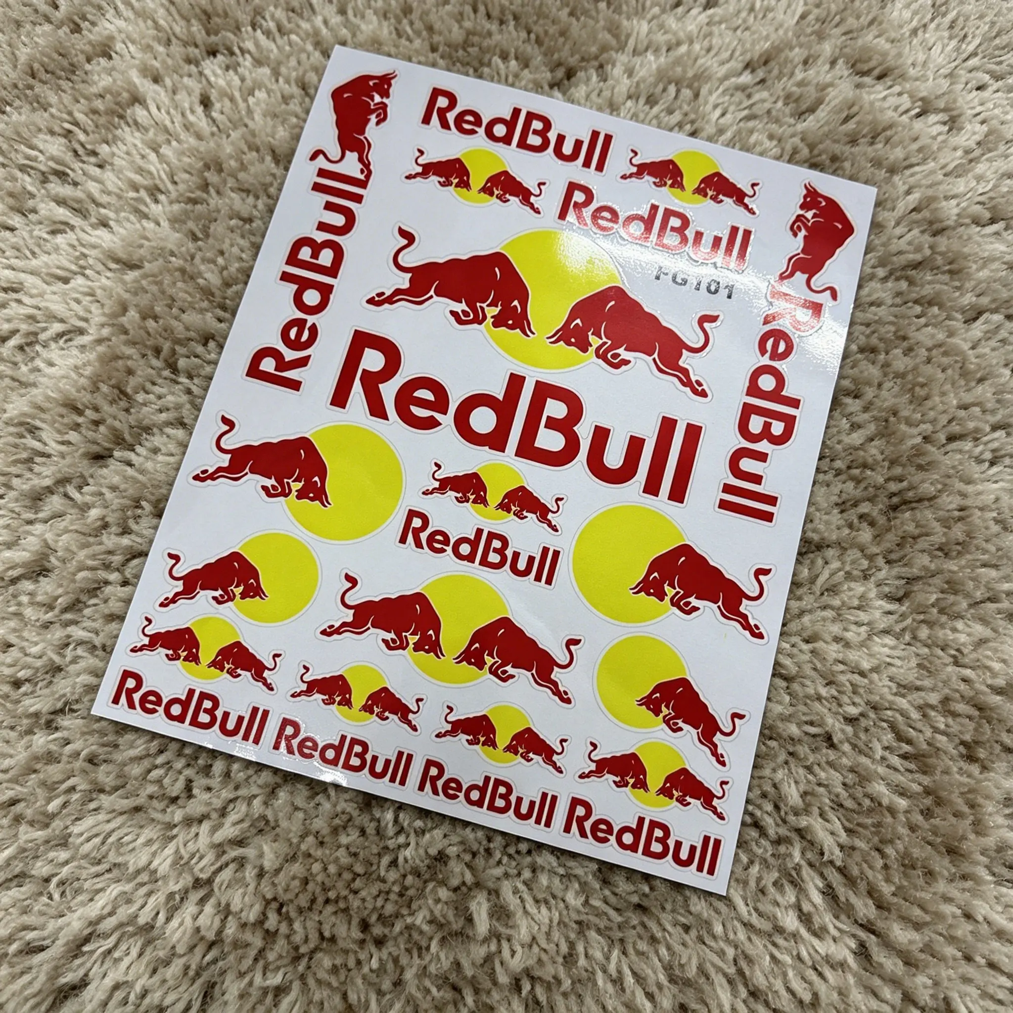 Pegatinas para Motocicleta FG101 Red Bull, Calcomanías con Logotipo para Yamaha, Honda, Suzuki, Kawasaki, Ducati
