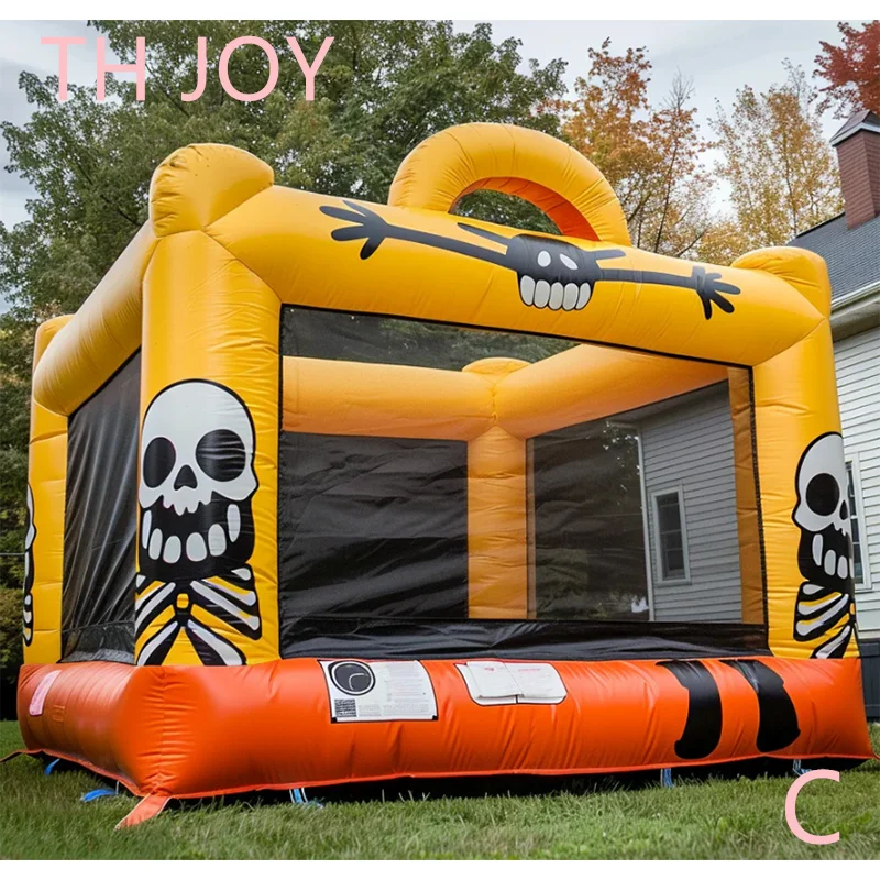 fast air shipping, halloween inflatable trampoline bounce house, 4x4m pumpkin jumping castle for party