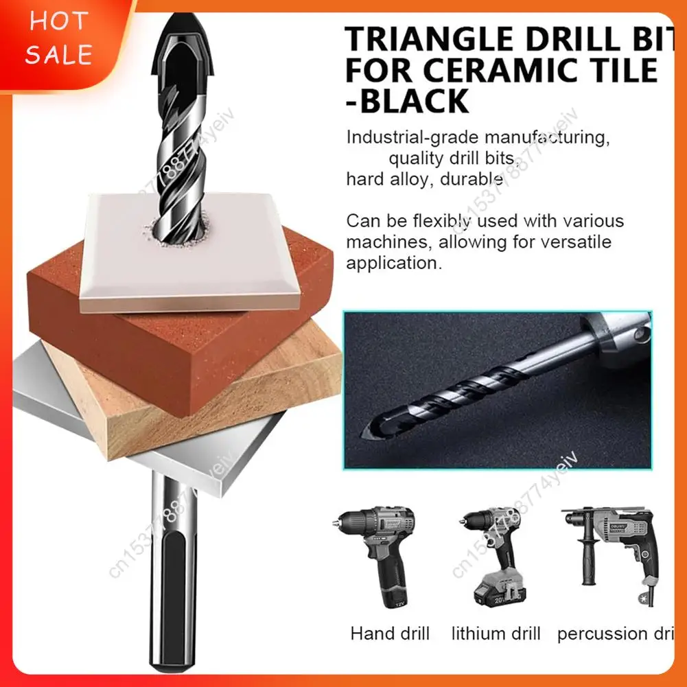 مجموعة لقم مثقاب البناء للزجاج/البلاط/البلاستيك/الخشب/الخرسانة/الاسمنت/المعادن، لقم ثقب كربيد احترافية، مجموعة (1/8-1/2 بوصة) A62X