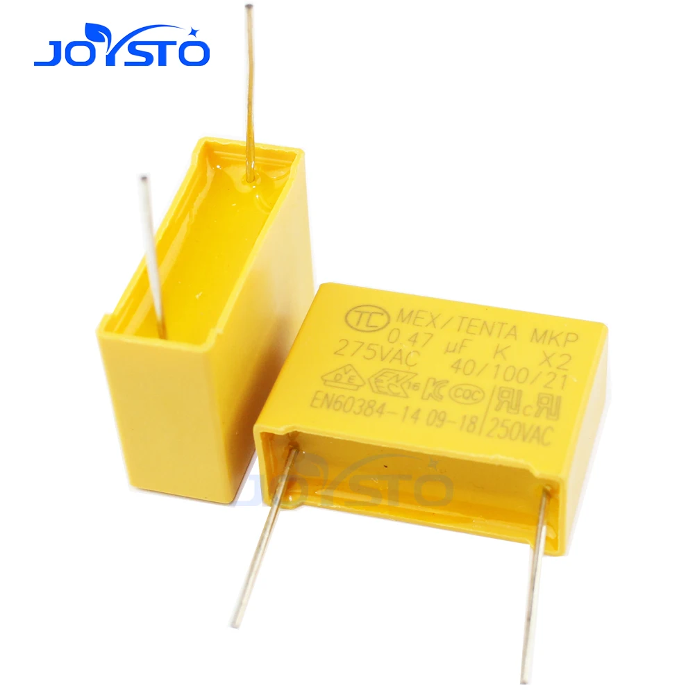 10pcs X2 Safety capacitor 15mm 275VAC 275V 0.022UF 0.047UF 0.1UF 0.15UF 0.22UF 0.33UF 0.47UF 0.68UF 1UF Polypropylene film