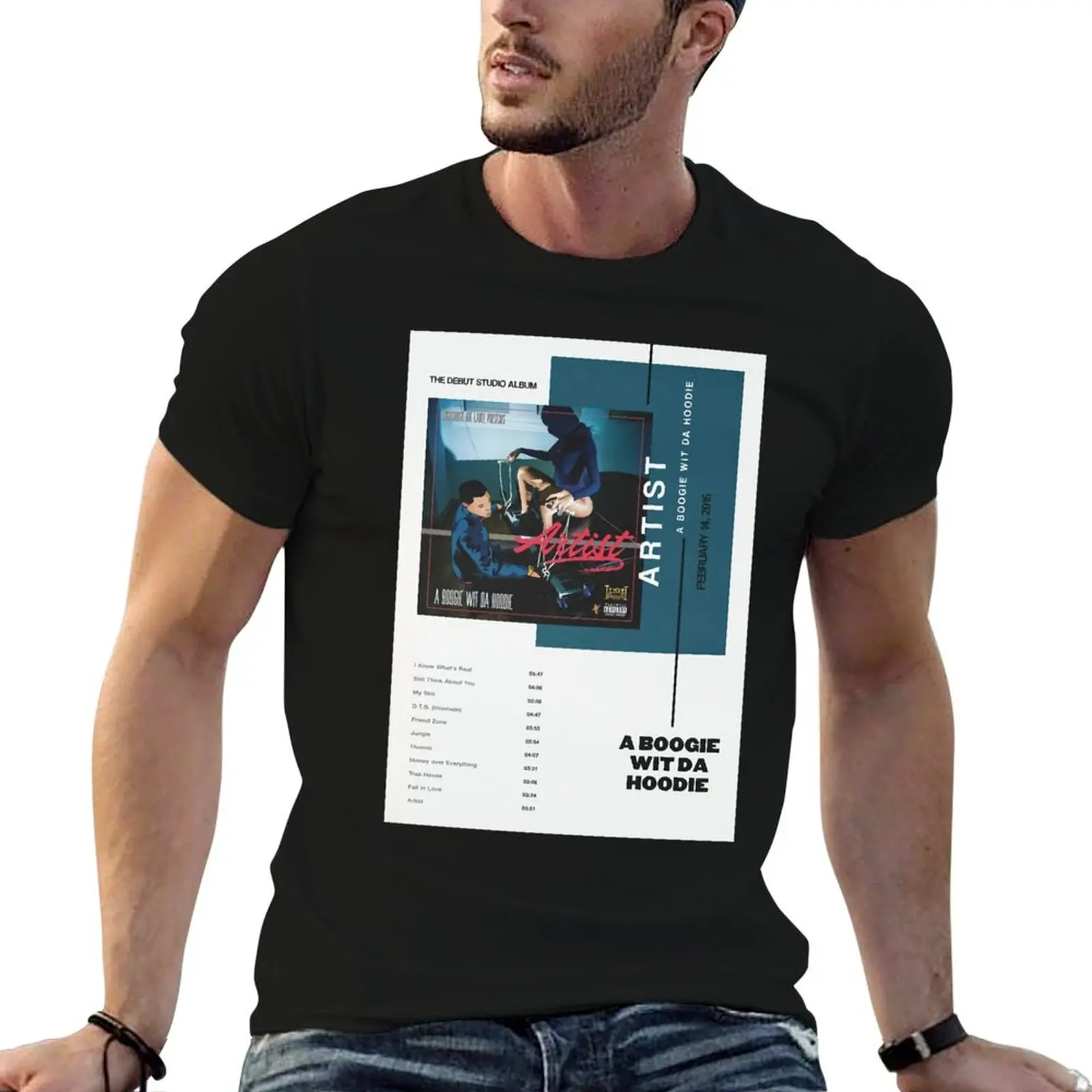 

Men Women A Boogie Wit Da Hoodie Album Poster Gifts For Music Fans T-Shirt funny t shirts cotton T-Shirt