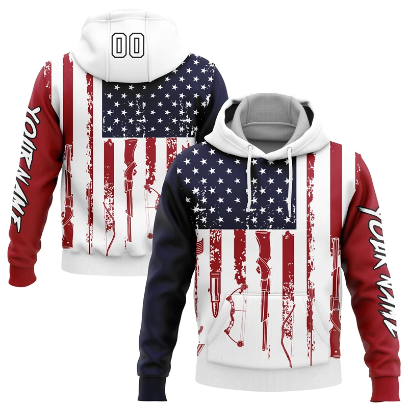

Custom Name Number Men's Hoodies 3D Print Creative Personality Long Sleeve Team Uniform Loose Casual Hooded Sweatshirts For Male