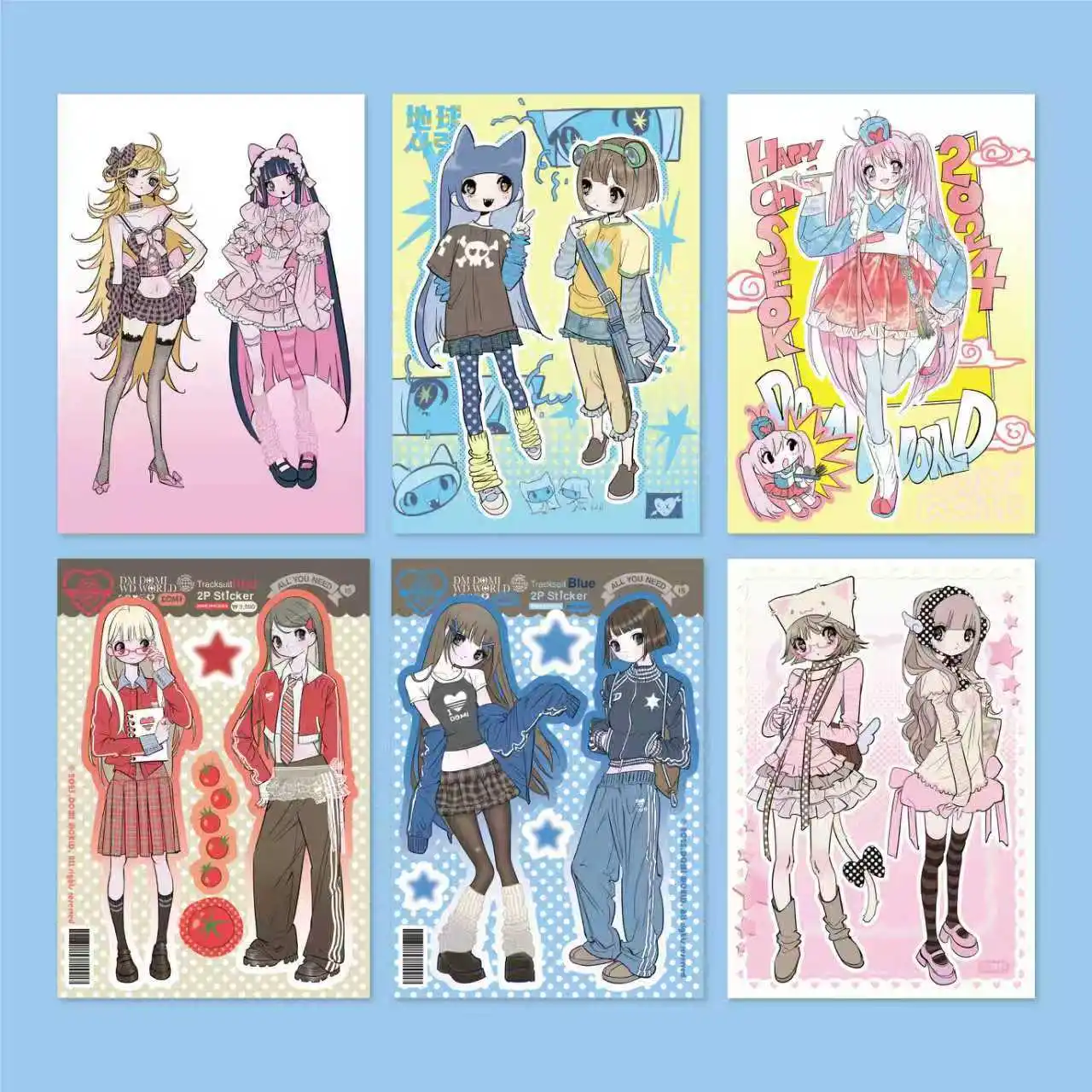 

New Cartoon Girl Decorative Stickers