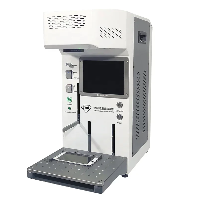 LHTBK 958A 20W Automatic Focusing Lcd Separator Fiber Laser Machine 6W Laser Back Cover Removing Marking Integrated Machine
