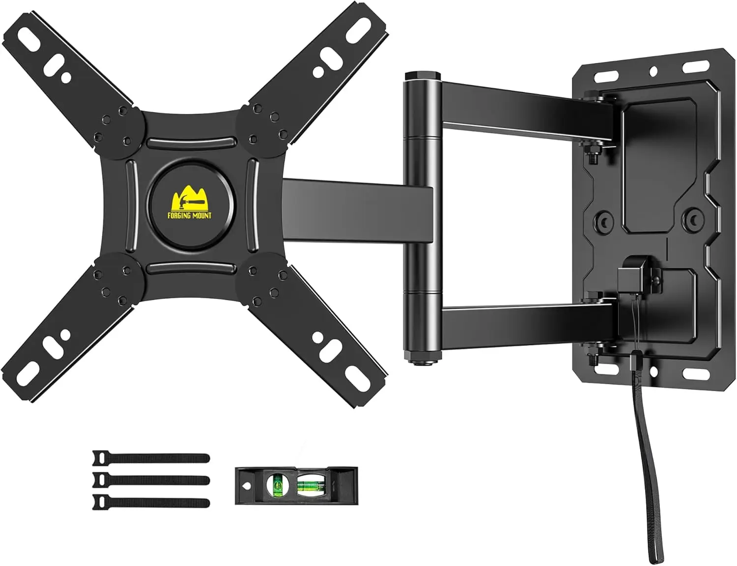

Lockable RV TV Mount Full Motion for 13-43" TVs, Landscape to Portrait, VESA 200x200mm, Secure for Camper Trailer Boat